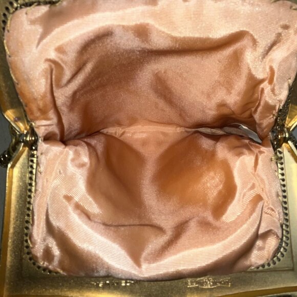 Vintage Whiting & Davis Co Women’s Gold Mesh Chain Handle Clutch Bag Sz S - Picture 9 of 9